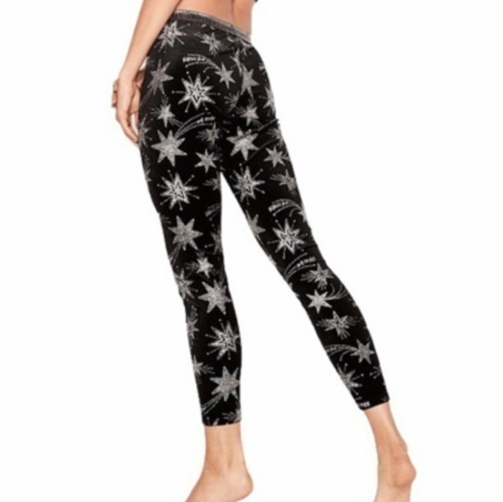 Victoria's Secret Black and White Star Leggings - Picture 1 of 7